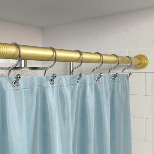 1Pack Gold Spring Tension Curtain Rod 45-78 Inches, 7/8" Diameter - color: Gold 1 Pack, size: 45-77"