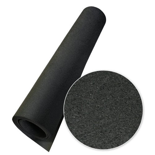Rubber-Cal Elephant Bark Rubber Flooring - 3/16" Thick - color: Black, size: 60"L x 48"W x 0.2"Th