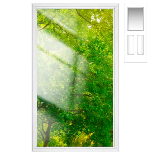 Pushglossy 22 x 36 Entry Door Glass Insert with Low-e Glass - size: 22 x 36, style: 1 Lite