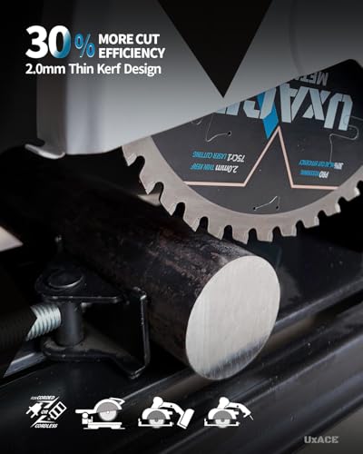 10-Inch 52-Tooth Circular Saw Blade, 5/8-Inch Arbor, Ferrous Metal, Steel Cutting Blade, Carbide Tip, Thin Kerf, for Channel, EMT Conduit, Angle Iron, Threaded Rod, Flat Bar - size: 10", 5/8'' Arbor, 52T