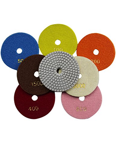 3 inch Wet Diamond Polishing Pads to Polish Granite Stone Marble Concrete Travertine Terrazo - size: 3 Inch
