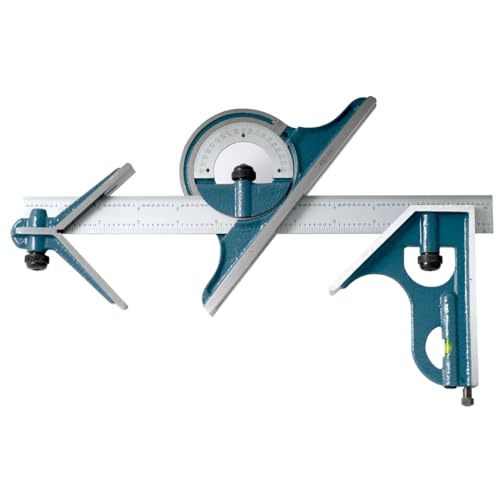 HHIP 4901-0003 4 Piece Combination Square Set (12" Blade) - size: 4 Piece, 0-12" Blade