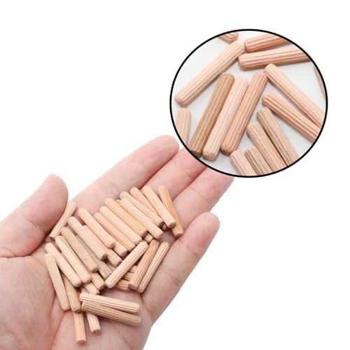 48Pcs 5mm x 30mm / 1/5 Inch x 1.18 Inch Wooden Dowel Pin - size: 5 x 30mm