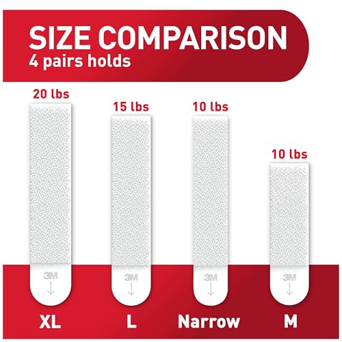 Command Large (15 lb) Picture Hanging Strips, 12 Pairs (24 Strips) - size: Large, style: 120 Pairs