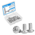 30 Pcs #6-32 x 1/4" Pan Head Machine Screws 304 Stainless Steel - size: #6-32x 1/4"