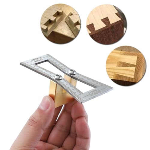 Precision Stainless Steel Dovetail Marking Fixture with Bevel for Joinery