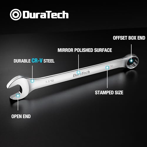 DURATECH 1-1/16" Combination Wrench, SAE - size: 1-1/16"