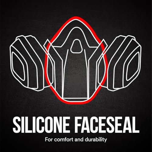 3M OV/P95 Advanced Comfort Reusable Respirator 7512P1-DC, Medium | 1-Facepiece, 1-pair of NIOSH-Approved 6001 Cartridges, 2-pairs of 5P71 Filters and 1-pair of 501 Retainers