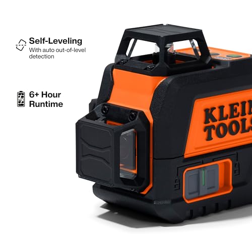 Klein Tools 93CPLG Compact Self-Leveling Laser Level, Bright Green Cross Line 360-Degree Laser Planes, Class 2 ≤ 1mW, Rechargeable, Magnetic Mount - style: 360-Degree Planar