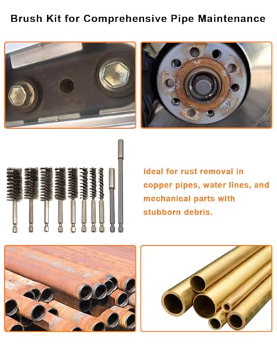 Wire Brush for Drill - Long Drill Wire Brush Attachment for Rust Removal
