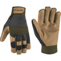 Wells Lamont Men's Leather Palm Work Gloves – HydraHyde Water-Resistant Leather, Flexible Spandex Back, Adjustable Closure - color: Sunbaked, size: Large