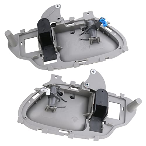 APPERFiT Interior Door Handle w/Bezel Kit (Gray) Compatible with 1995-2002 Chevy Chevrolet GMC Truck C1500 C2500 C3500 K1500 K2500 K3500 Suburban Tahoe Yukon Replaces 15708043 15708044 - color: Gray