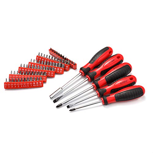 CARTMAN 205-Piece Ratchet Wrench Tool Set, SAE/Metric Socket Kit Carry Case | Professional ratchet wrench and socket assortment for car jobs, mechanics, DIY projects, home fixes, and general maintenance. - style: 205 PC