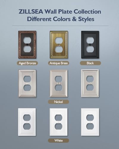 Switch Plates Outlet Covers, 2-Pack Aged Bronze Metal Wall Plates - color: Aged Bronze, size: 1 Blank 2PK