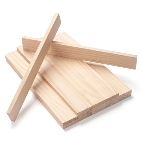 Wood Trim Wooden Strips Slats for Crafts, Square Wooden Dowels Sticks for Crafts, 3/8" × 1.5" × 12", 15 PCS Wood Dowel Rods for Crafting, Unfinished Hardwood Sticks Flat Lumber Boards for Woodworking - size: 3/8x1.5x12 in - 15PCS