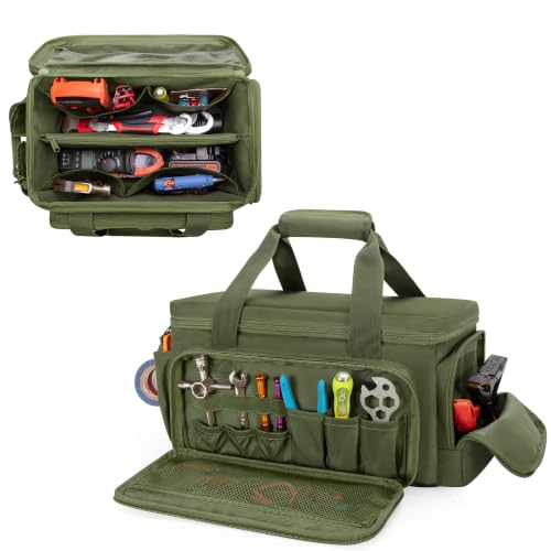 Rexmica 14-Inch Tool Bag Tool Storage Organizer Tactical Range Bag, Green - color: Green