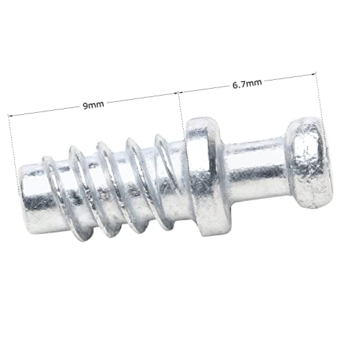 20 Pack Screw-in Dowel Furniture Connector, Zinc, 11/32" (9mm) Length for 3/16" (5mm) Hole, R014Z - size: 11/32" (9mm) Length
