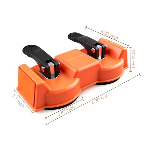 Floor Gap Fixer Tool for Laminate, Vinyl Plank, Hardwood, Dual Suction Cup Flooring Repair Kit with 10 Sticky Pads, Durable Plank Grabber, Heavy Duty Gap Puller Dual-Sided 75° Striking Surface
