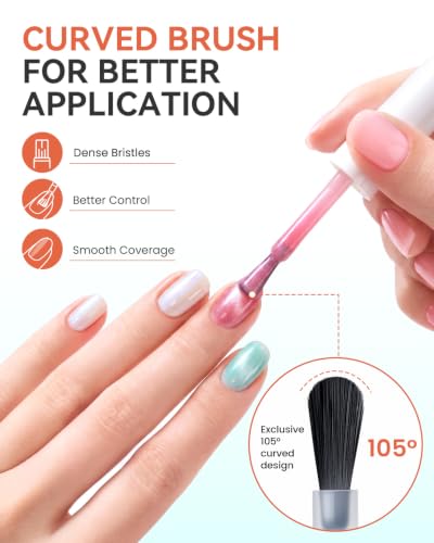 Makartt Nude Gel Nail Polish Set 15ML : 6 Shimmer Colors - color: Spring in Bergen