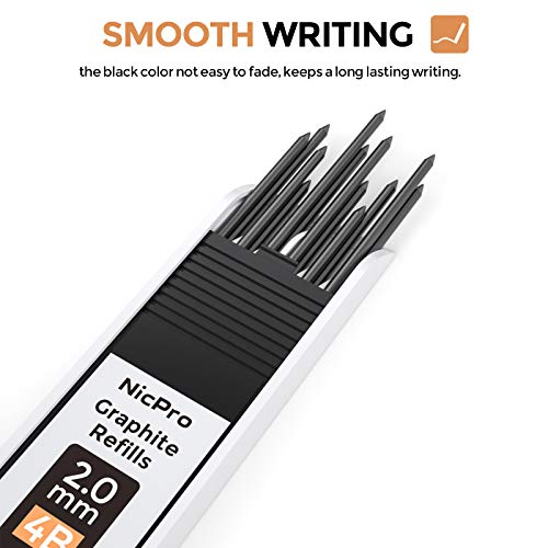Nicpro 2mm Metal Mechanical Pencil Set with Case, 2PCS - size: 2 Pack