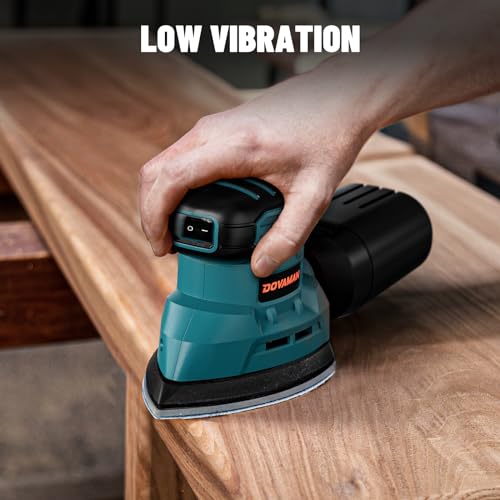 DOVAMAN 130W Detail Sander, 12000RPM Palm Sander Tool - color: A-blue