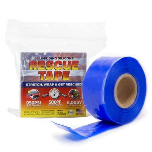 Bond It Rescue Tape, Self-Fusing Silicone Repair Tape, 1 in x 12 ft, Blue - color: Blue, size: 1" x 12' x 20mil