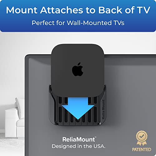 ReliaMount Premium Mount for Apple TV - Compatible with Every Apple TV - color: Black Apple TV Mount