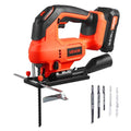 VEVOR 20V Brushless Cordless Jig Saw, 7/8" Jigsaw Tool for Makita 18V Battery, 3500 SPM & 6 Variable Speed, Battery & Charger, LED Light, 0-45° Bevel Cuts, 6 Blades, 4 Orbital Settings, Wood & Metal - size: 7/8 in-110V