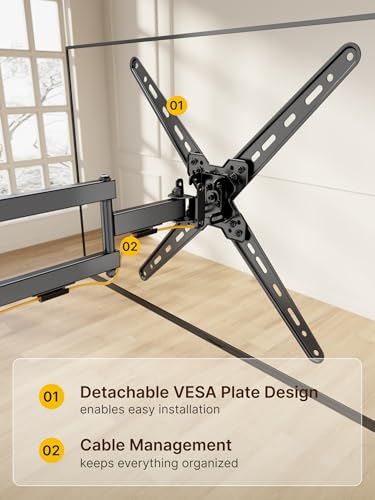 monTEK Full Motion TV Wall Mount for 13-55 Inch TVs up to 55 lb - size: 13"-55" Full Motion