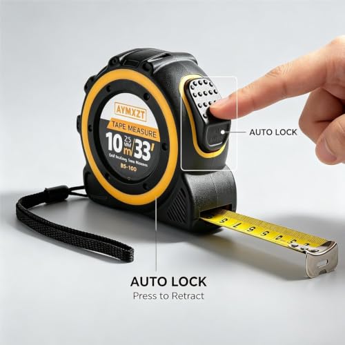 33 FT Heavy Duty Tape Measure for Body Fabric Measuring Retractable