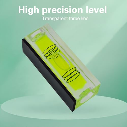 High precision mini level bubble, double line small bubble, three line flat ball level, household ruler can be turned 180 degrees (Magnetic, 44 * 17 * 15mm（4PCS)) - size: 44*17*15mm（4PCS)