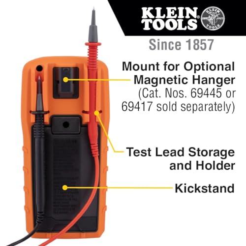 Klein Tools MM720 Digital Multimeter, Auto-Ranging TRMS, Low Impedance (LoZ), 1000V AC/DC Voltage, 10A AC/DC Current, 60 MOhms Resistance - size: Digital Multimeter