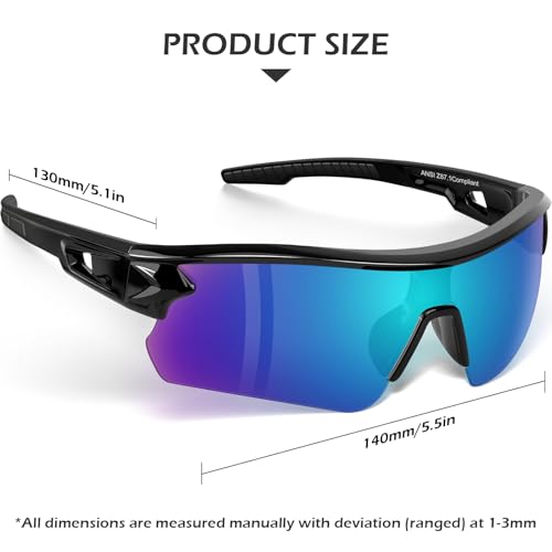 OXG Work Safety Glasses for Men Women, ANSI Z87.1 UV Protection - color: 12p-multicolor