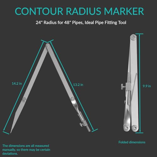 Up to 24" Contour Radius Marker, Curve O Mark with 5 Soapstone ＆ Holder