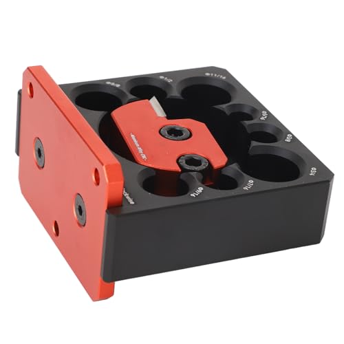 Dowel Maker Jig Kit, Aluminum Alloy 8 Holes Adjustable Drill Milling Dowel Round Rod Auxiliary Tool with Carbide Blade for Wooden Rods Sticks Woodworking