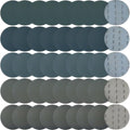 50 PCS 6 Inch Silicon Carbide Wet Dry Hook and Loop Sanding Discs- 320,400, 600, 800, 1000 Assorted Grit Waterproof Sandpaper for Automotive Wood Metal Polishing & Sanding - style: Coarse Grit