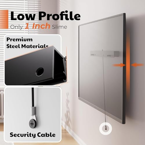 AENTGIU Studless TV Wall Mount, Heavy Duty Drywall TV Bracket Hanger for 26-55 inch Flat Screen TVs, No Stud, NO Drill, No Anchors, Easy Install with All Hardware Included - size: Fit 26 to 55 inches TVs, style: 1 SET