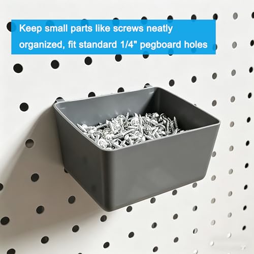 FRIMOONY Pegboard Hooks Assortment with Pegboard Bins, Peg Locks, for Organizing Various Tools, 80 Piece - style: 80PCS