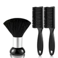 3 PCS Barber Brush Set with Neck Duster and Cleaning Brushes, Professional Barber Supplies for Hair Clipper and Styling Tool Maintenance