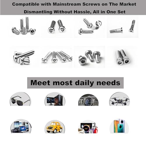 Precision Screwdriver Kit with Push-to-Open Aluminum Alloy Magnetic Case, 24 Bits for Phone, Computer, Watch, Glasses Repair, Professional Electronics Tool Set