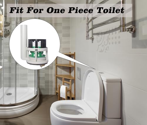 Toilet Flush Valve for 3 Inch Flush Hole, One Piece Toilet Flusher Replacement Kit Toilet Tank Valve Fit for TOTO Toilet Tank Parts - style: For One Piece Toilet