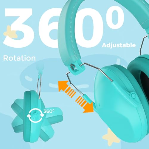 ProCase Kids Noise Cancelling Headphones Ear Hearing Protection, Teal - color: Teal