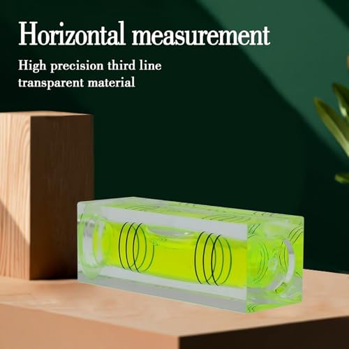 High precision mini level bubble, double line small bubble, three line flat ball, household level ruler can be turned 180 degrees (Non-magnetic, 44 * 15 * 15mm（4PCS)) - size: 44*15*15mm（4PCS)