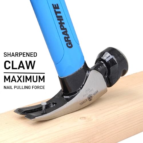 REAL STEEL 20 Oz Jacketed Graphite Magnetic Head Rip Claw Framing Hammer with Smooth Face 0502 - size: 20 oz