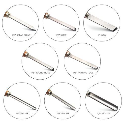 8 Pcs Wood Turning Tools for Lathe, Lathe Chisel Set