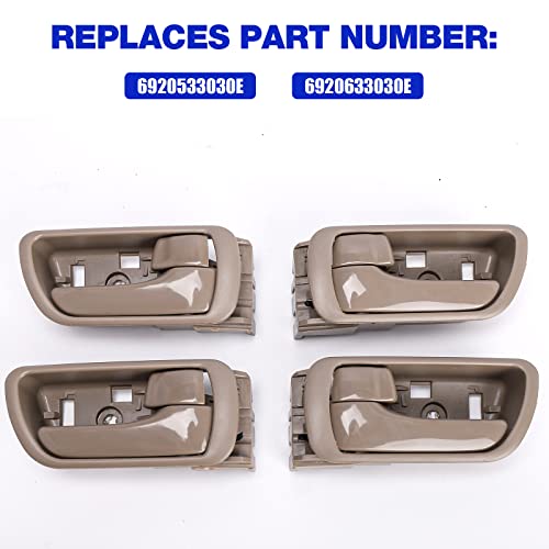 4Pcs Interior Inside Door Handles for Toyota Camry 2002 2003 2004 2005 2006