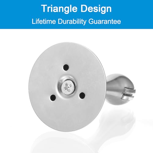 6 Pack Magnetic Door Stopper Brushed Magnetic Door Stops No Need to Drill Double-Sided Adhesive Tape Magnet Door Stop Soft-Catch Hold Doors Open