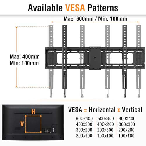 Tilting TV Wall Mount Heavy Duty for Most 37-85 Inch TVs Up to 132 lbs - size: TV 37-85", Low Profile