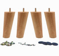 Solid Wood Replacement Furniture Sofa Couch Legs 6 inch Heavy Duty Set of 4 - color: Slant- Set of 4, size: 6"