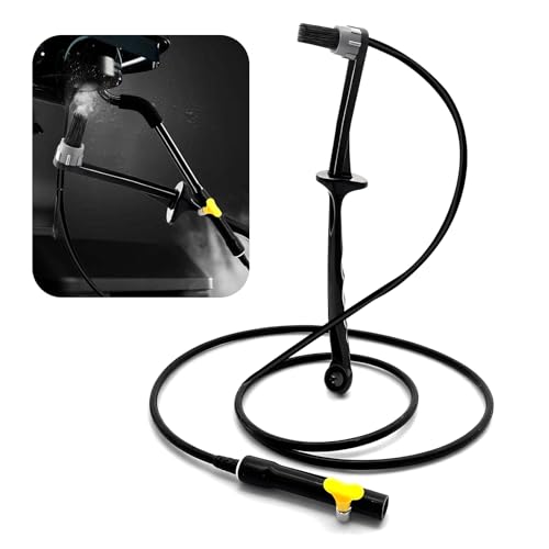 Espresso Machine Cleaning Brush with 36 Inch Silicone Hose Steam Wand Tool - color: Black